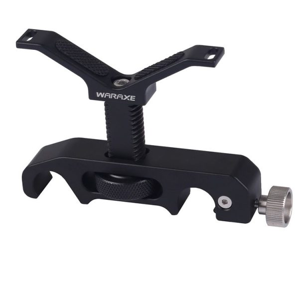 WARAXE 2639 Y Shape Telephoto Lens Support Bracket with Adjustable Knob for 15mm Rail Rod Support System (Black) - Image 2