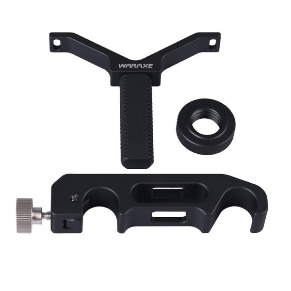 WARAXE 2639 Y Shape Telephoto Lens Support Bracket with Adjustable Knob for 15mm Rail Rod Support System (Black) - Image 3