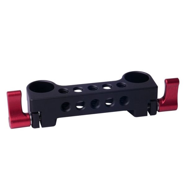 WARAXE 1970 Dual Railblock Connector Support Bracket for 15mm Rail Rod Support System (Black) - Image 2
