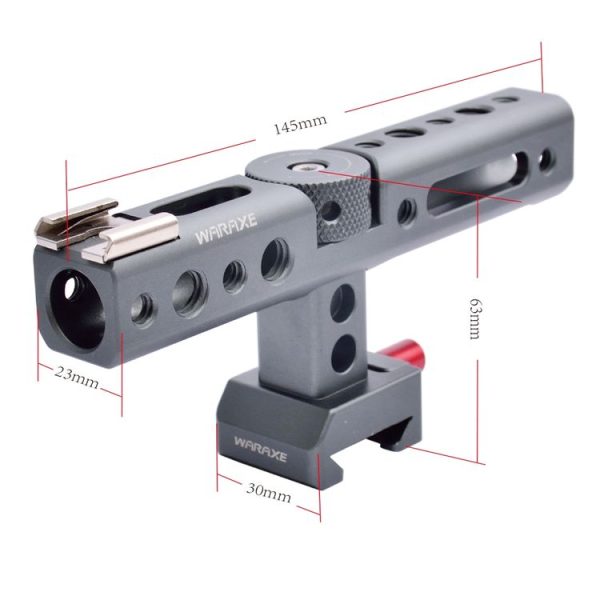 WARAXE 2610 Quick Release Grip Quick Release Top Handle for EVF Mount / Microphone Shock (Grey) - Image 3