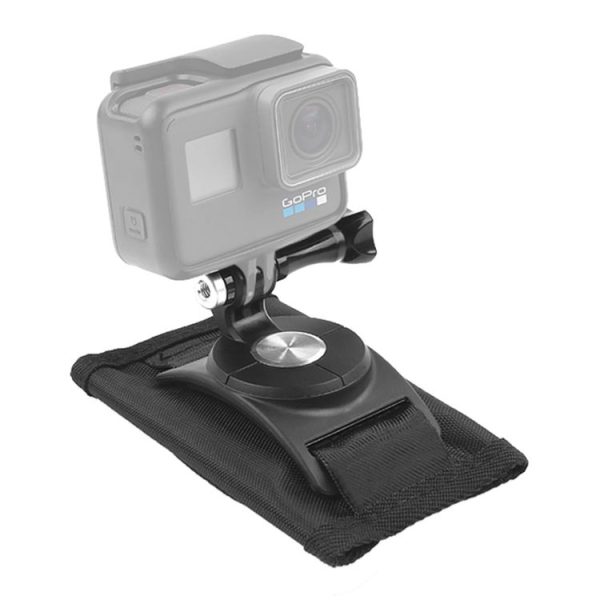 360 Degree Rotating Quick Release Strap Mount Shoulder Backpack Mount for GoPro, Insta360, DJI and Other Action Cameras (Black) - Image 2