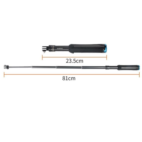 Portable Foldable Tripod Holder Selfie Monopod Stick for GoPro, Insta360, DJI and Other Action Cameras, Length: 23.5-81cm - Image 3