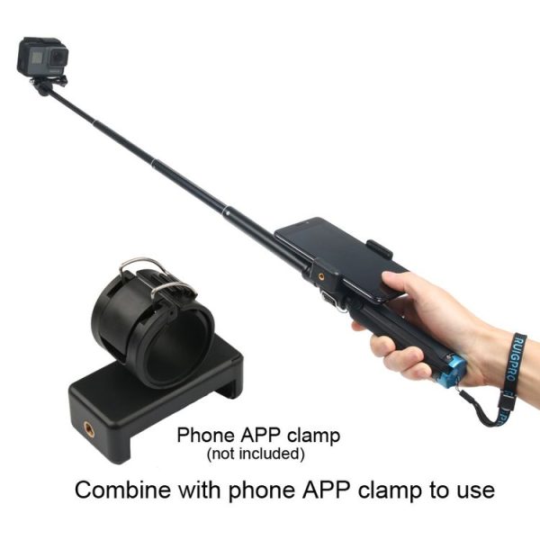 Portable Foldable Tripod Holder Selfie Monopod Stick for GoPro, Insta360, DJI and Other Action Cameras, Length: 23.5-81cm - Image 5