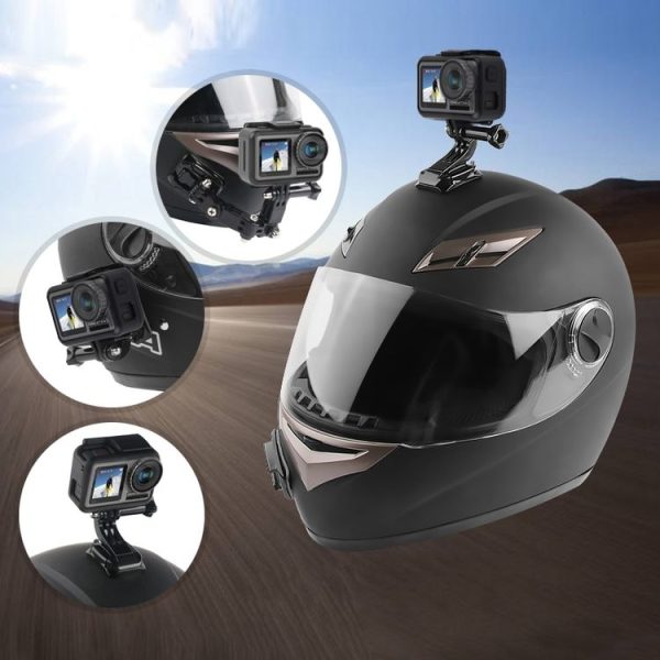 Cycling Helmet Adhesive Multi-Joint Arm Fixed Mount Set with J-Hook Buckle Mount & Adapter & Screw for GoPro, Insta360, DJI and Other Action Cameras - Image 11
