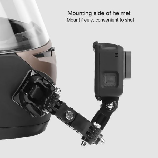 Cycling Helmet Adhesive Multi-Joint Arm Fixed Mount Set with J-Hook Buckle Mount & Adapter & Screw for GoPro, Insta360, DJI and Other Action Cameras - Image 5