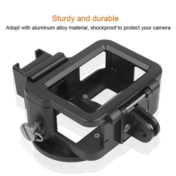 Housing Shell CNC Aluminum Alloy Protective Cage with Insurance Frame & 52mm UV Lens for GoPro HERO7 Black / 6 / 5 (Red) - Image 4