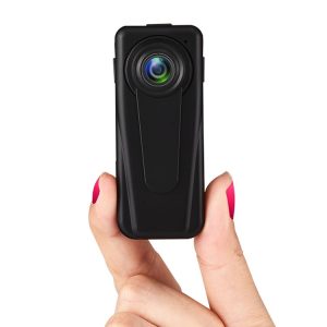 F1 FHD 140 Degree Wide Angle Viewing Mini DV Recorder Camera with Clip, Support Motion Detection & 128GB Micro SD Card (Black)