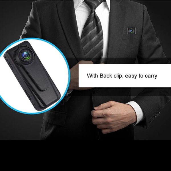F1 FHD 140 Degree Wide Angle Viewing Mini DV Recorder Camera with Clip, Support Motion Detection & 128GB Micro SD Card (Black) - Image 10