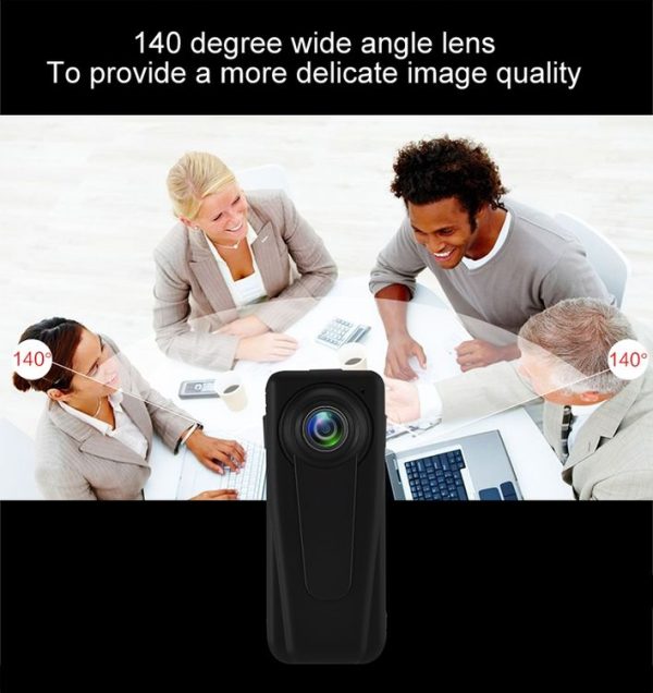 F1 FHD 140 Degree Wide Angle Viewing Mini DV Recorder Camera with Clip, Support Motion Detection & 128GB Micro SD Card (Black) - Image 7