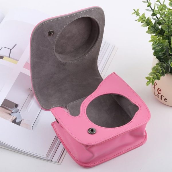 Retro Style Full Body Camera PU Leather Case Bag with Strap for FUJIFILM instax mini 9 / mini 8+ / mini 8 (Pink) - Image 4