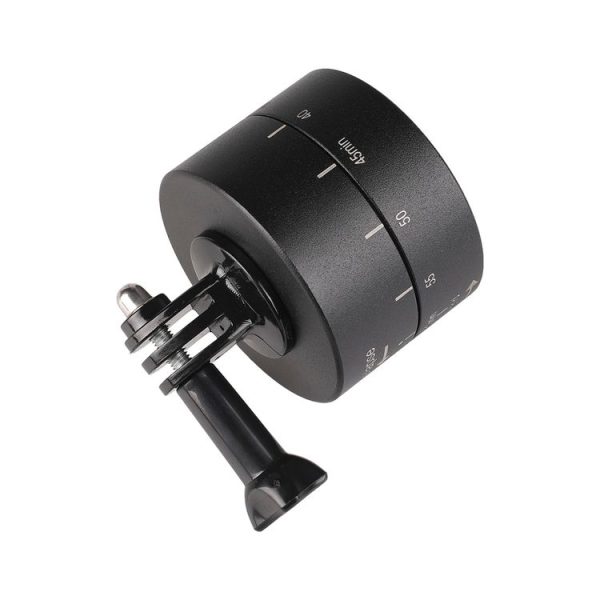 360 Degree Auto Rotation 60 Minutes Time Lapse Stabilizer Tripod Head Adapter for GoPro (Black) - Image 2