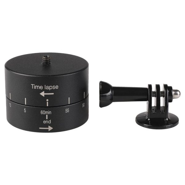 360 Degree Auto Rotation 60 Minutes Time Lapse Stabilizer Tripod Head Adapter for GoPro (Black) - Image 4