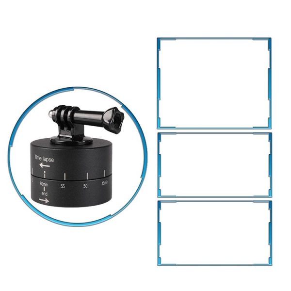 360 Degree Auto Rotation 60 Minutes Time Lapse Stabilizer Tripod Head Adapter for GoPro (Black) - Image 6