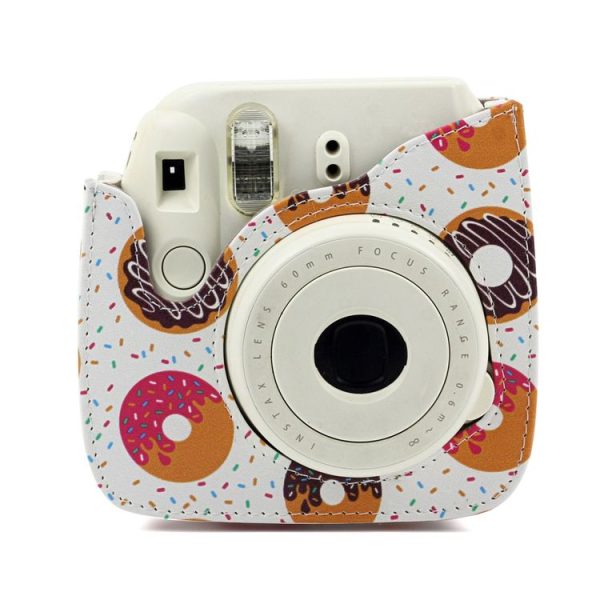 Sweet Buns Pattern Full Body Camera PU Leather Case Bag with Strap for FUJIFILM instax mini 9 / mini 8+ / mini 8 - Image 2