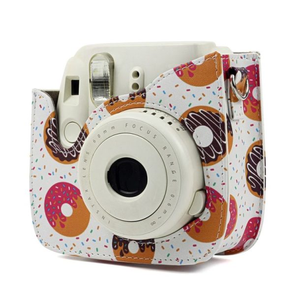 Sweet Buns Pattern Full Body Camera PU Leather Case Bag with Strap for FUJIFILM instax mini 9 / mini 8+ / mini 8 - Image 6