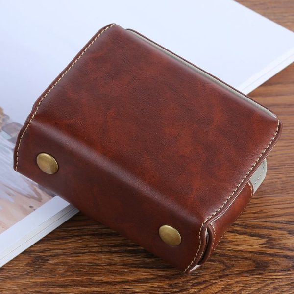 G7XII PU Leather Camera Protective bag for Canon Powershot G7X Mark 2 G7XII Digital camera, with Strap (Coffee) - Image 3
