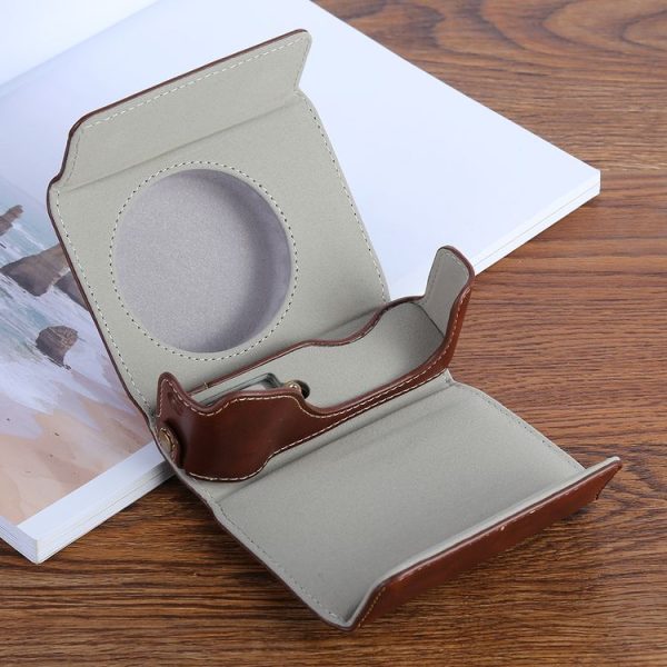 G7XII PU Leather Camera Protective bag for Canon Powershot G7X Mark 2 G7XII Digital camera, with Strap (Coffee) - Image 4