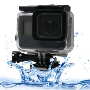 GoPro HERO6 / 5 Black 60m Underwater Waterproof Housing Diving Case with Touch Screen Back Door & Filter / Buckle Basic Mount & Screw, No Need to Disassemble Lens