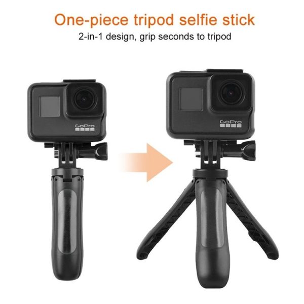 GP446 Multifunctional Mini Fixed Tripod for GoPro, Insta360, DJI and Other Action Cameras (Black) - Image 7