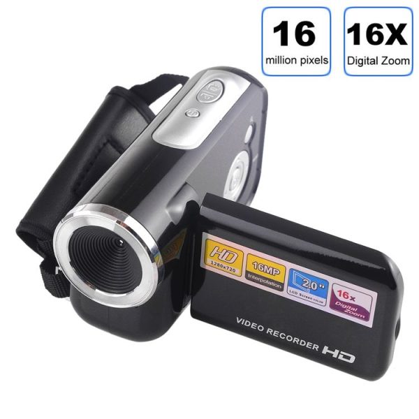 1280x720P HD 16X Digital Zoom 16.0 MP Digital Video Camera Recorder with 2.0 inch LCD Screen (Black)