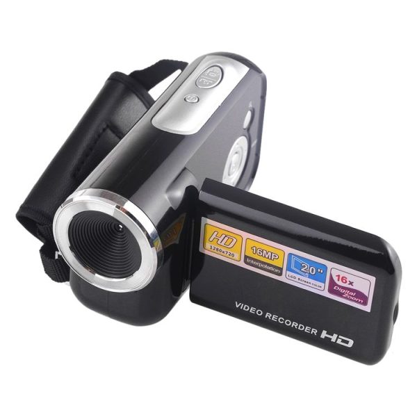 1280x720P HD 16X Digital Zoom 16.0 MP Digital Video Camera Recorder with 2.0 inch LCD Screen (Black) - Image 2