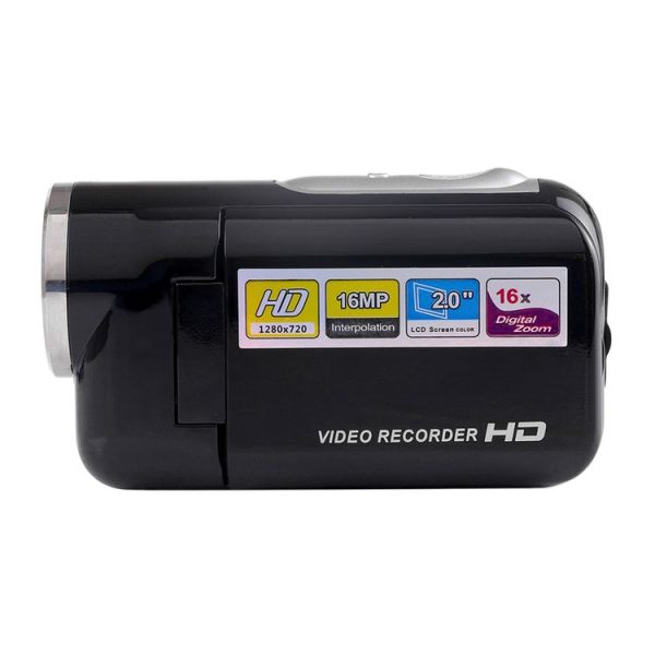 1280x720P HD 16X Digital Zoom 16.0 MP Digital Video Camera Recorder with 2.0 inch LCD Screen (Black) - Image 4