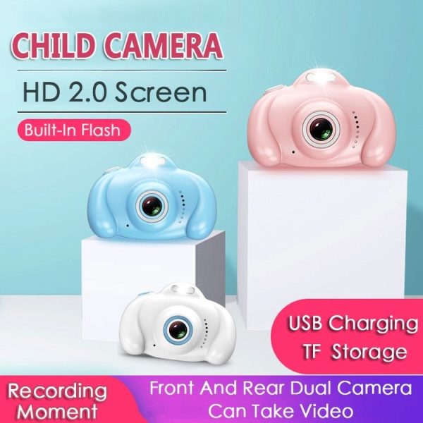 16.0 Mega Pixel Dual-Camera 2.0 inch Screen Cartoon HD Digital SLR Camera for Children (White) - Image 12