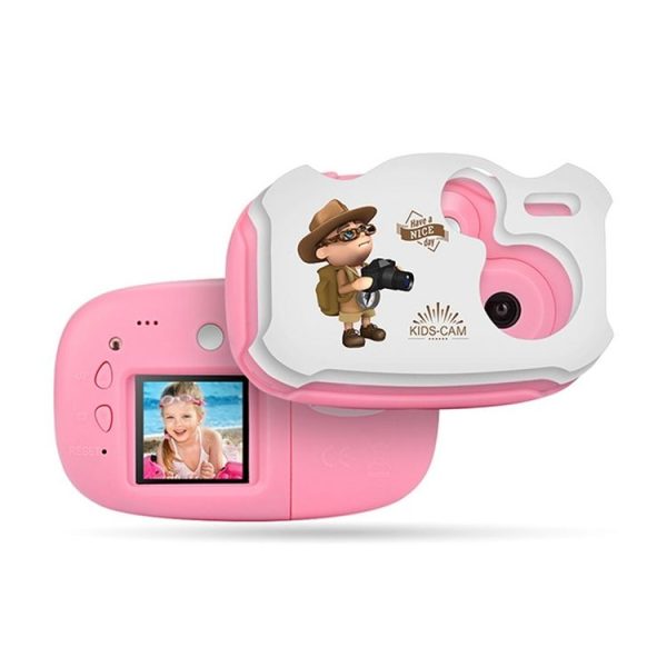 2.0 Mega Pixel 1.44 inch HD Screen Creative DIY Mini Digital Camera for Children (Pink) - Image 2