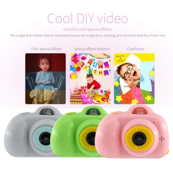 K9 0.3 Mega Pixel 2.0 inch HD Screen Digital SLR Camera for Children (Grey) - Image 7