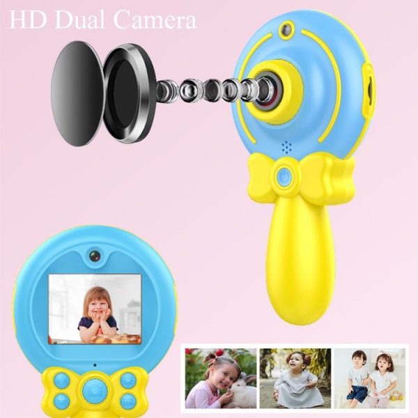 8.0 Mega Pixel Dual-Camera Magic Wand Digital SLR Camera for Children with Flash Light (Pink) - Image 13