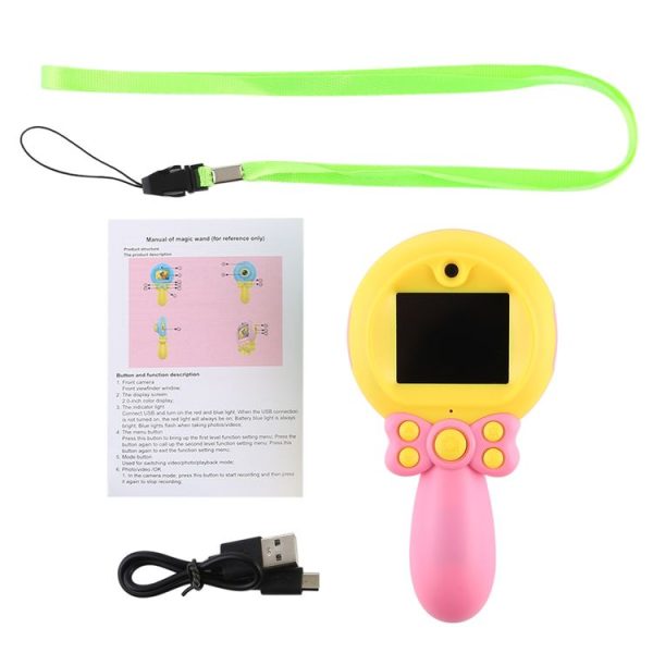 8.0 Mega Pixel Dual-Camera Magic Wand Digital SLR Camera for Children with Flash Light (Pink) - Image 4