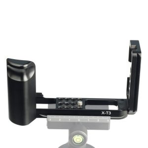 1 / 4 inch Vertical Shoot Quick Release L Plate Bracket Base Holder for FUJIFILM X-T3 (Black)