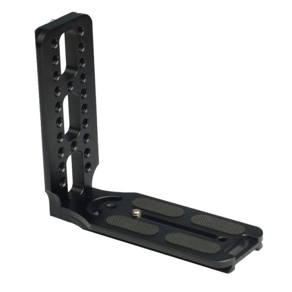 132D Universal 1 / 4 inch Vertical Shoot Quick Release L Plate Bracket Base Holder (Black)