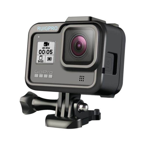 RUIGPRO for GoPro HERO8 Black Standard Border PC ABS Frame Mount Protective Case (Black)