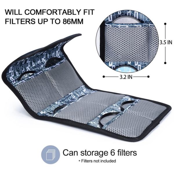 CADeN H5 Waterproof Shockproof 6 Pocket Camera Lens Filter Pouch Bag for 25mm-86mm Filter - Image 5