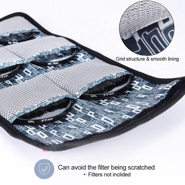 CADeN H5 Waterproof Shockproof 6 Pocket Camera Lens Filter Pouch Bag for 25mm-86mm Filter - Image 6