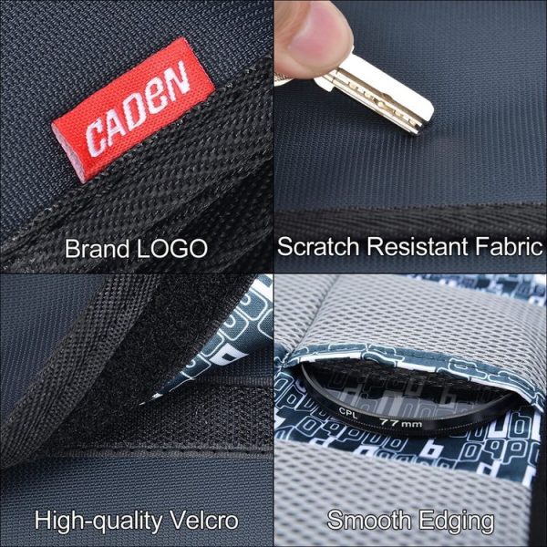 CADeN H5 Waterproof Shockproof 6 Pocket Camera Lens Filter Pouch Bag for 25mm-86mm Filter - Image 9