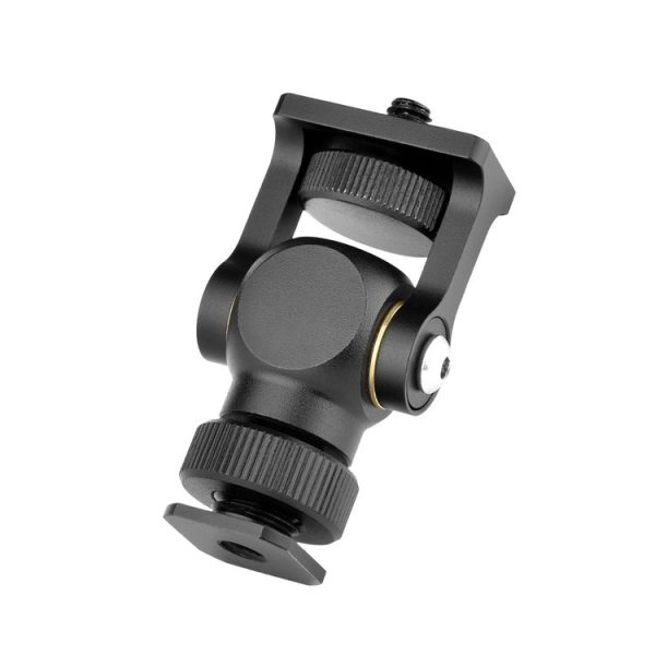 YELANGU 180 Degree Swing Mini Tripod Ball Head Bracket Cold Shoe Mount 1 / 4 inch Screw Adapter (Black) - Image 4