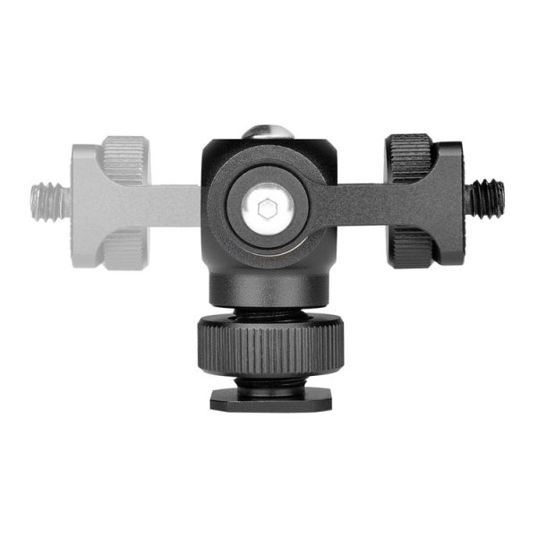YELANGU 180 Degree Swing Mini Tripod Ball Head Bracket Cold Shoe Mount 1 / 4 inch Screw Adapter (Black) - Image 5