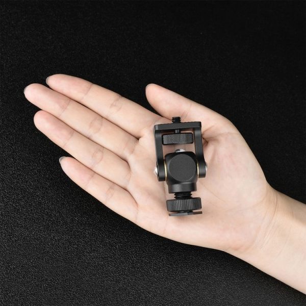 YELANGU 180 Degree Swing Mini Tripod Ball Head Bracket Cold Shoe Mount 1 / 4 inch Screw Adapter (Black) - Image 8