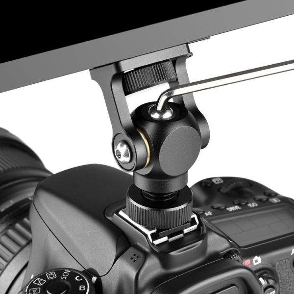 YELANGU 180 Degree Swing Mini Tripod Ball Head Bracket Cold Shoe Mount 1 / 4 inch Screw Adapter (Black) - Image 9