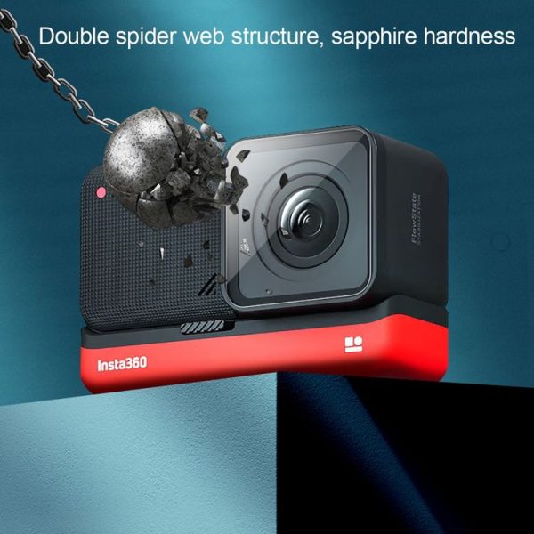 Lens + LCD Display Tempered Glass Film for Insta 360 One R 4K (Transparent) - Image 4