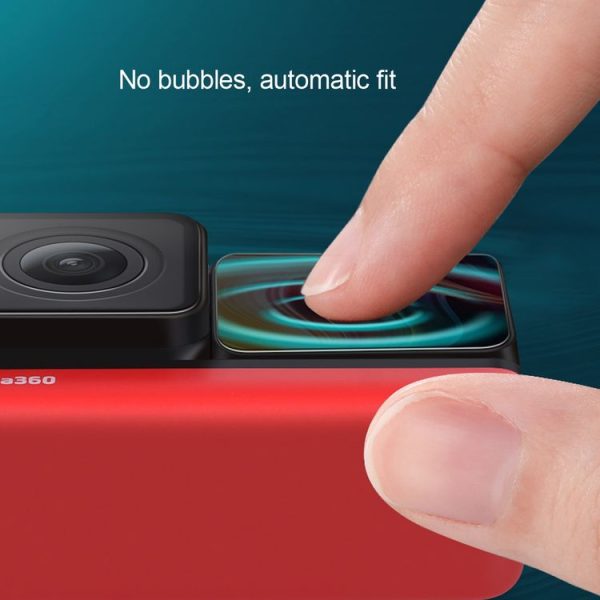 Lens + LCD Display Tempered Glass Film for Insta 360 One R 4K (Transparent) - Image 9