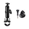 9cm Connecting Rod 20mm Ball Head Motorcycle Handlebar Fixed Mount Holder with Tripod Adapter & Screw for GoPro, Insta360, DJI and Other Action Cameras (Black)