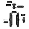 9cm Connecting Rod 20mm Ball Head Motorcycle Handlebar Fixed Mount Holder with Tripod Adapter & Screw for GoPro, Insta360, DJI and Other Action Cameras (Black) - Image 6