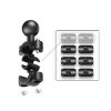 25mm Ball Head Motorcycle Rearview Mirror Fixed Mount Holder with 4 Styles Gaskets for GoPro, Insta360, DJI and Other Action Cameras (Black)