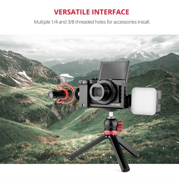 YELANGU C13 YLG0713A Video Camera Cage Stabilizer for Canon Powershot G7X Mark III / G7X3 (Black) - Image 7