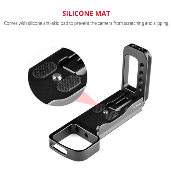 YELANGU YLG0715A 1 / 4 inch Vertical Shoot Quick Release L Plate Bracket Base Holder for Sony A6300 / A6000 / A6100 / A6400 / A6500 (Black) - Image 11