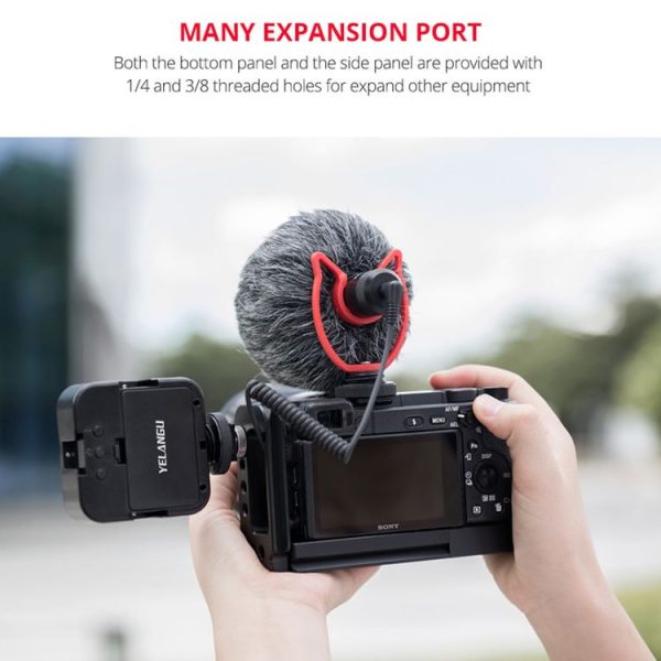 YELANGU YLG0715A 1 / 4 inch Vertical Shoot Quick Release L Plate Bracket Base Holder for Sony A6300 / A6000 / A6100 / A6400 / A6500 (Black) - Image 9
