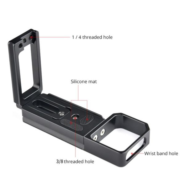 YELANGU CL6 YLG0712A Vertical Shoot Quick Release L Plate Bracket Base Holder for Sony A9 (ILCE-9) / A7 III / A7R III (Black) - Image 15